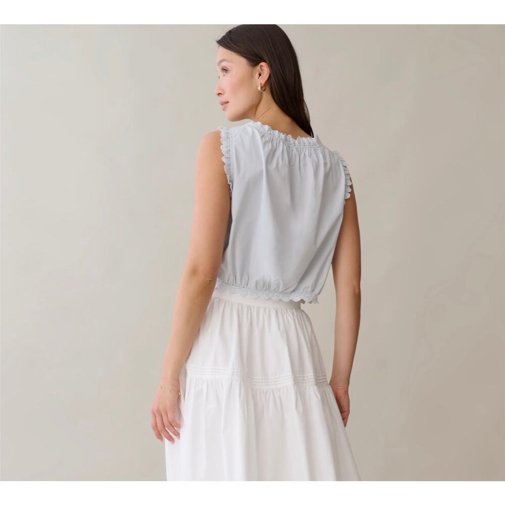 sorella Shelby Cotton Top light blue size XS $172 - Picture 2 of 7